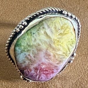 Beautiful “with a capital B” Genuine Druzy Agate ring